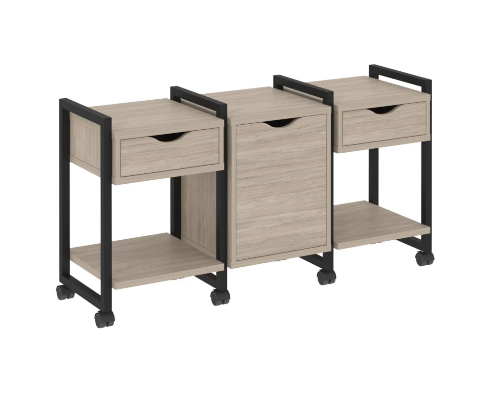 Тумба на колесных опорах наборная. Вариант №6 1440х460х767 Loft