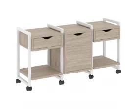 Тумба на колесных опорах наборная. Вариант №6 1440х460х767 Loft images