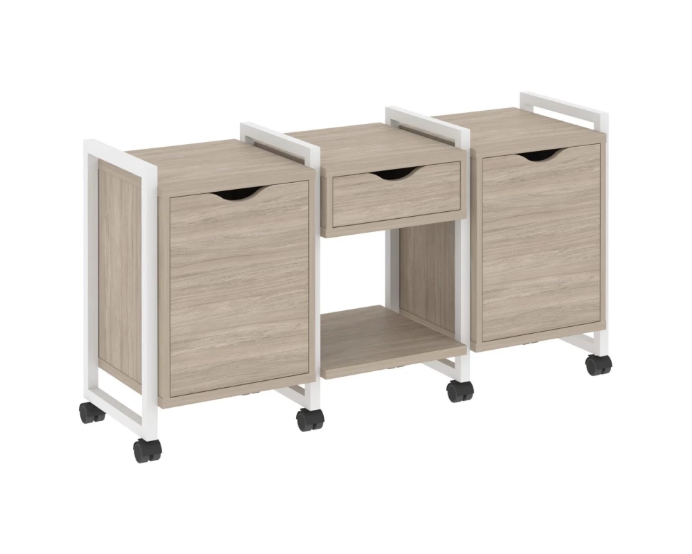 Тумба на колесных опорах наборная. Вариант №7 1440х460х767 Loft