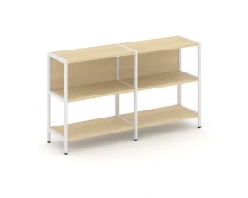 Двухсекционный стеллаж двухярусный 1590х400х879 Shelf System images