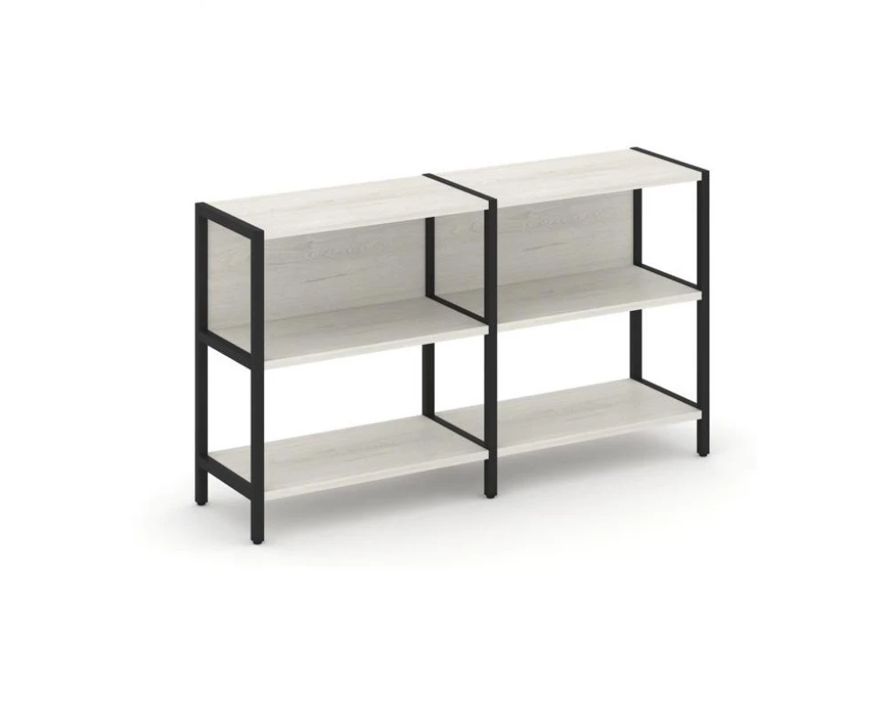 Двухсекционный стеллаж двухярусный 1590х400х879 Shelf System