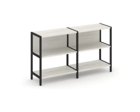 Двухсекционный стеллаж двухярусный 1590х400х879 Shelf System images