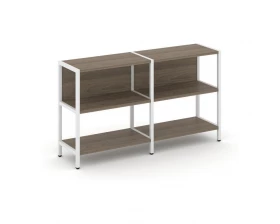 Двухсекционный стеллаж двухярусный 1590х400х879 Shelf System images