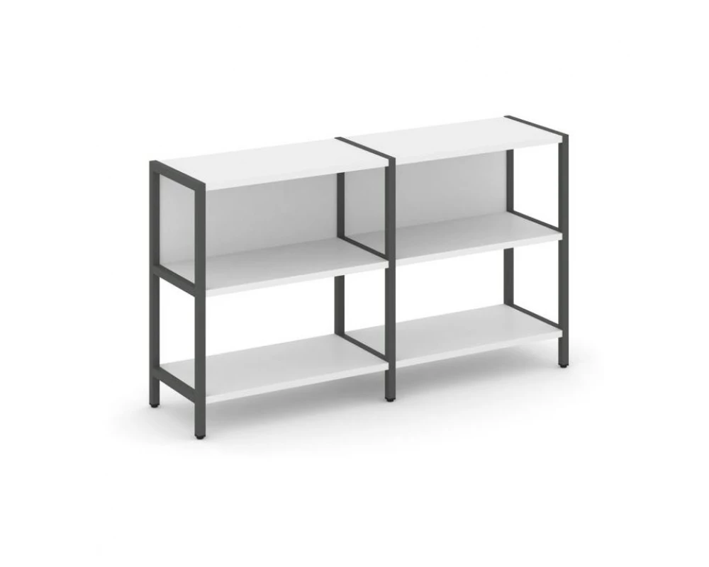 Двухсекционный стеллаж двухярусный 1590х400х879 Shelf System