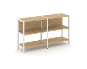 Двухсекционный стеллаж двухярусный 1590х400х879 Shelf System images