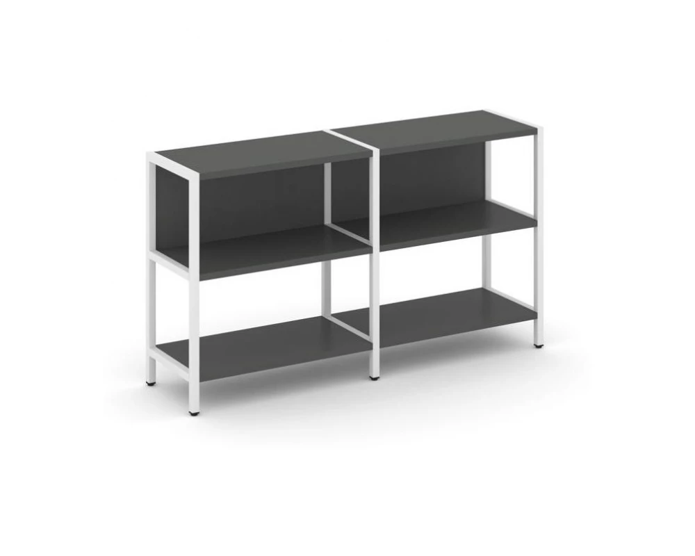 Двухсекционный стеллаж двухярусный 1590х400х879 Shelf System