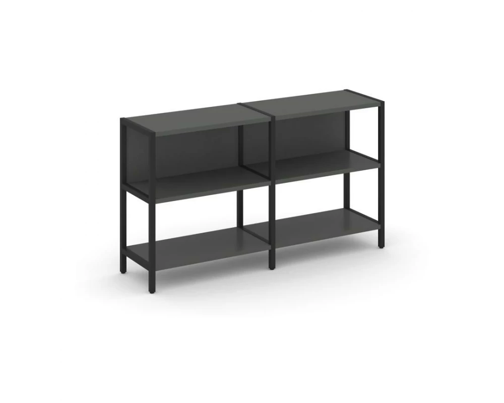 Двухсекционный стеллаж двухярусный 1590х400х879 Shelf System