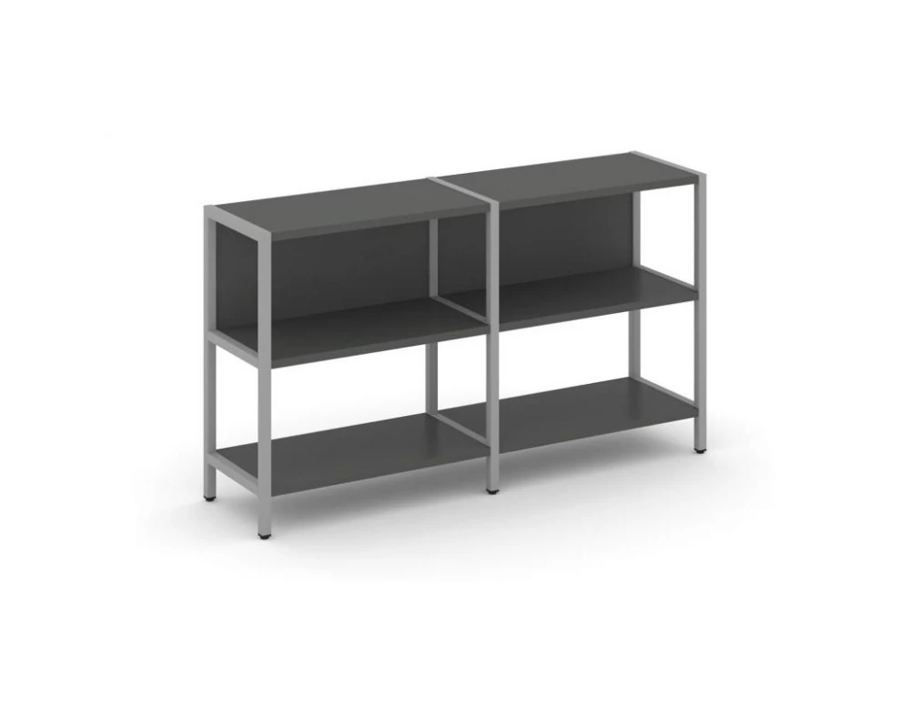 Двухсекционный стеллаж двухярусный 1590х400х879 Shelf System