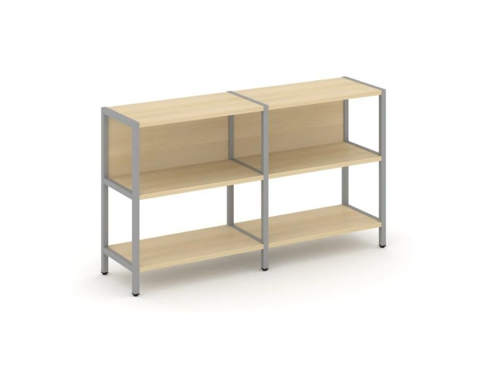 Двухсекционный стеллаж двухярусный 1590х400х879 Shelf System