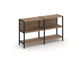 Двухсекционный стеллаж двухярусный 1590х400х879 Shelf System images