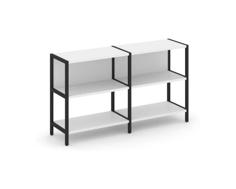 Двухсекционный стеллаж двухярусный 1590х400х879 Shelf System