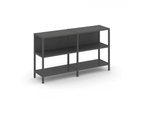 Двухсекционный стеллаж двухярусный 1590х400х879 Shelf System images