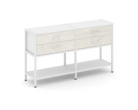 Двухсекционный стеллаж двухярусный с ящиками 1590х400х879 Shelf System images