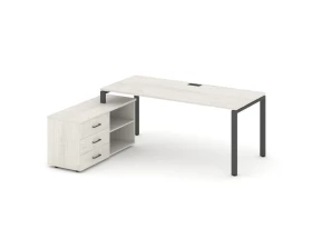 Стол письменный с греденцией левой на П-образном каркасе 1780x1480x750 Style Project Direct images