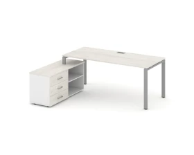 Стол письменный с греденцией левой на П-образном каркасе 1780x1480x750 Style Project Direct images