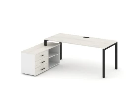 Стол письменный с греденцией левой на П-образном каркасе 1780x1480x750 Style Project Direct images