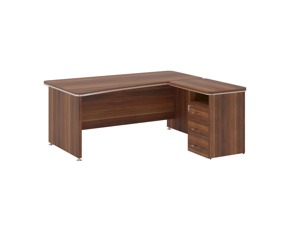 Рабочее место руководителя, правое 180х163х76 Focus Director Мерано коричневый