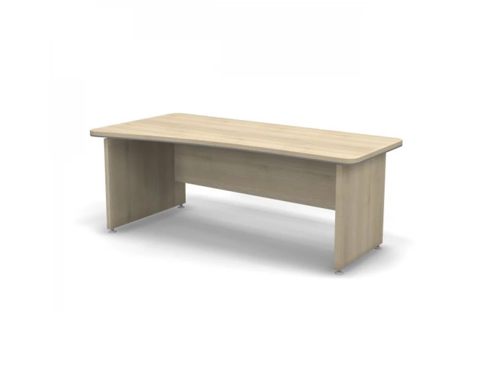 Стол руководителя асимметричный левый 200х100х76 Focus Director Акация светлая