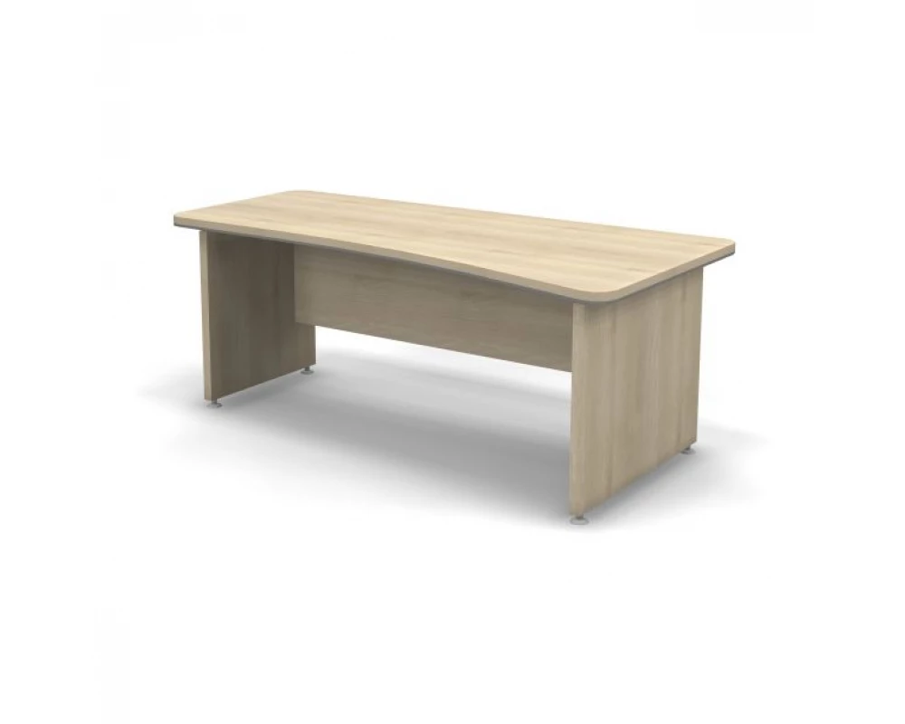 Стол руководителя асимметричный правый 200х100х76 Focus Director Акация светлая