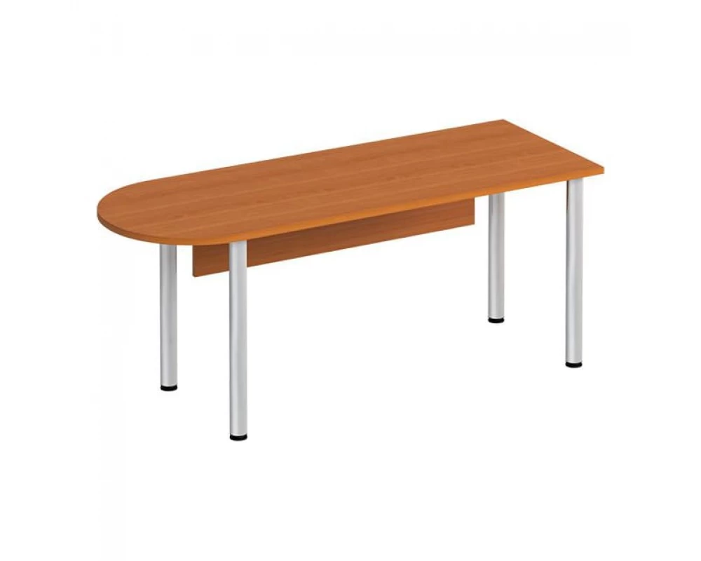 Стол письменный полукруглый на хромированных опорах МХ с экраном ДСП ФР 2113 Formula