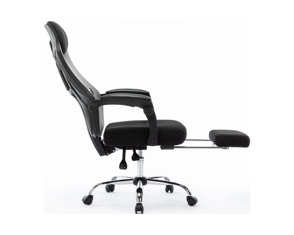 Кресло Norden 007 NEW black frame Сетка/Ткань, Черный