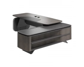 Стол руководителя на опорной сервисной тумбе - правый 2480x2240x750-1150 Atlas (Sun) images